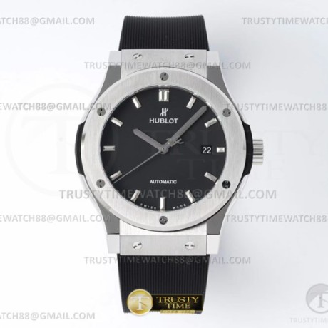 JJ+공장 위블로 클래식퓨전 42mm 블랙다이얼 러버스트랩 Classic Fusion Bang 42mm SS/RU Black JJ+F A1110  (제이제이플러스)