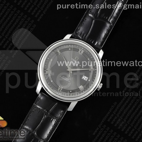 TWS공장 오메가 드 빌 스틸 그레이다이얼 실버인덱스 가죽스트랩 De Ville SS TWF 1:1 Best Edition Deep Blue Dial on Black Leather Strap MIYOTA 9015