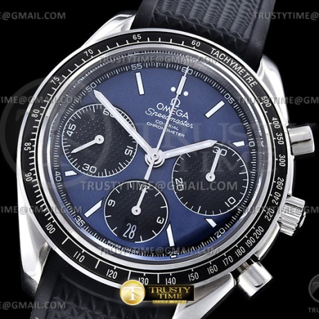 HR공장 오메가 스피드마스터 레이싱 크로노그래프 블루다이얼 러버스트랩 Speedmaster Racing Chrono 40mm SS/RU Blu/Blk HRF C3330