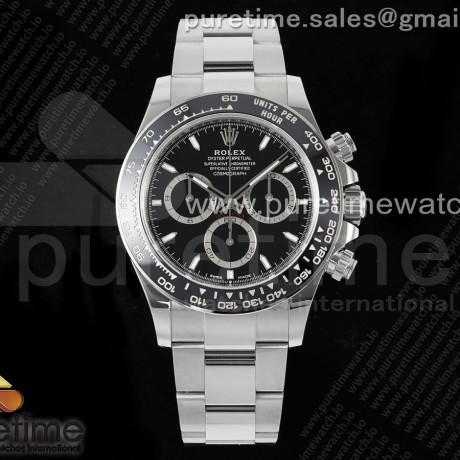 VS공장 롤렉스 신형 세라믹 데이토나 블랙다이얼 브레이슬릿 4131 Daytona 126500 VSF 1:1 Best Edition 904L Steel Black Dial on SS Braclet DD4131