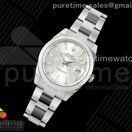 C+공장 롤렉스 데이저스트 41 스틸 실버다이얼 오이스터브레이슬릿 DateJust 41 126334 C+F 1:1 Best Edition 904L Steel Silver Dial on SS Oyster Bracelet VR3235 씨플러스