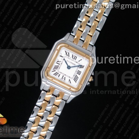 K11공장 까르띠에 팬더 레이디즈 27 옐로우골드콤비 화이트다이얼 브레이슬릿 Panthère Secrete Ladies 27mm SS/YG  White Dial on SS/YG Bracelet Ronda Quartz