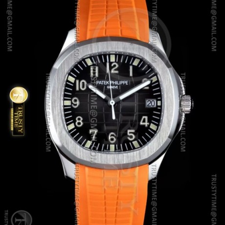 3K공장 파텍필립 아쿠아넛 5167 스틸 오렌지러버스트랩 Aquanaut Ref.5167 Org SS/RU Black/Num 3KF 1:1 A324