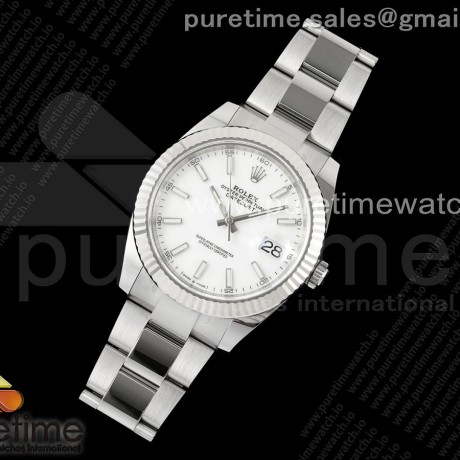 C+공장 롤렉스 데이저스트 41 스틸 화이트다이얼 오이스터브레이슬릿 DateJust 41 126334 C+F 1:1 Best Edition 904L Steel White Dial on SS Oyster Bracelet VR3235 씨플러스