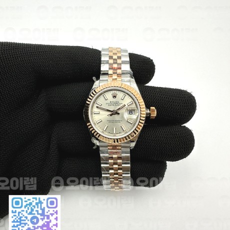 GM공장 롤렉스 레이디 데이저스트 28 로즈골드콤비 실버다이얼 바인덱스 주빌레브레이슬릿 DJ Ladies 28mm Jub Flt 904L RG/SS S-Wht/Stk GMF A2671
