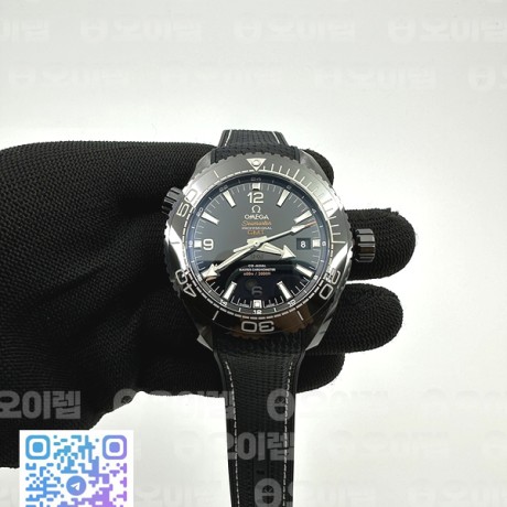 VS공장 오메가 씨마스터 플래닛오션 GMT 45.5M 딥블랙 세라믹케이스 나일론스트랩 Planet Ocean 45.5mm Deep Black Real Ceramic on Black Nylon Strap A8906 Super Clone