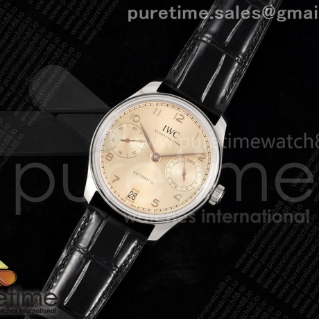 APS공장 IWC 포르투기저 오토메틱 스틸 로즈골드다이얼 블랙가죽스트랩 Portugieser Automatic 42mm SS APSF 1:1 Best Edition RG Dial on Black Leather Strap A52011