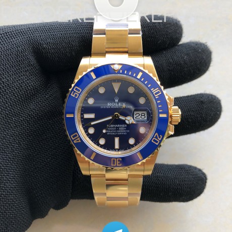 VS공장 롤렉스 서브마리너 41 옐로우골드금통 블루다이얼 3235무브먼트 청금통 Submariner 126618LB YGIYG BlueVSF VS3235