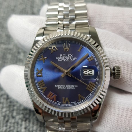 BP공장 롤렉스 데이저스트 스틸 청판 로만인덱스 Rolex DateJust SS&Blue Dial Roman Index 브레스렛 V2