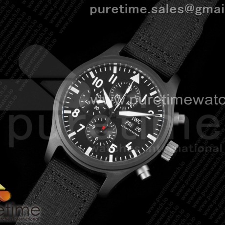 AZ공장 탑건 세라믹 블랙다이얼 나일론스트랩 TOP GUN Real Ceramic AZF Best Edition on Black Nylon Strap A7750