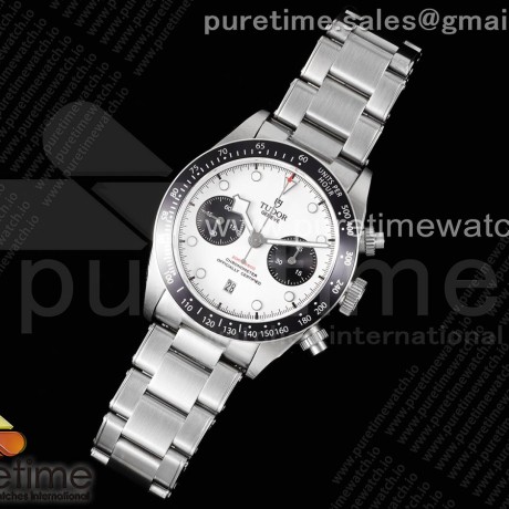 TWS공장 튜더 블랙베이 크로노그래프 스틸 화이트팬더다이얼 브레이슬릿 Black Bay Chrono SS TWS 1:1 Best Edition White Dial on SS Bracelet A7750