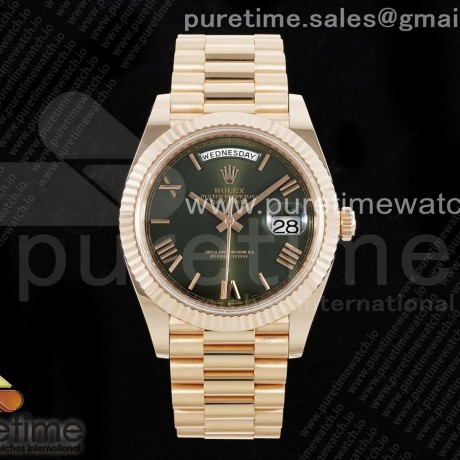 AR공장 롤렉스 데이데이트 40 로즈골드금통 그린다이얼 로만인덱스 프레지던트브레이슬릿 텅스텐 Day Date 40 RG 228235 ARF 1:1 Best Edition Green Roman Dial on President Bracelet VR3255 (Gain Weight)