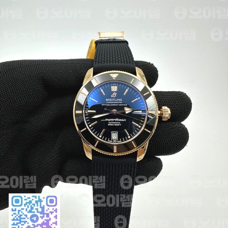 OX공장 브라이틀링 슈퍼오션 헤리티지 2 42 로즈골드금통 블랙다이얼 러버스트랩 Superocean Heritage II 42mm RG/RU Blk OXF A2824