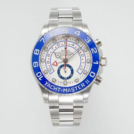 KF공장 롤렉스 요트마스터2 스틸 화이트다이얼 브레이슬릿 YachtMaster II 116689 SS KF 1:1 Best Edition Blue Ceramic Bezel White Dial on SS Bracelet A7750