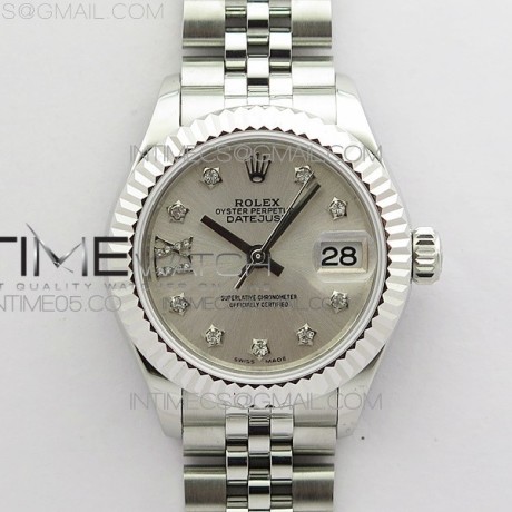 BP공장 롤렉스 데이저스트 28 실버다이얼 2671 Datejust 28mm 279174 SS BP Best Edition Silver Star Crystal Markers Dial on SS Jubilee Bracelet ETA2671
