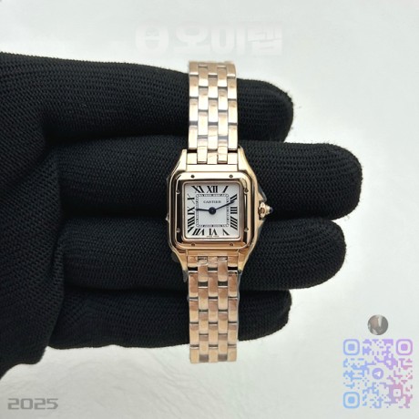K11공장 까르띠에 팬더 레이디즈 22 로즈골드금장 화이트다이얼 브레이슬릿 Panthère Secrete Ladies 22mm RG White Dial on RG Bracelet Ronda Quartz