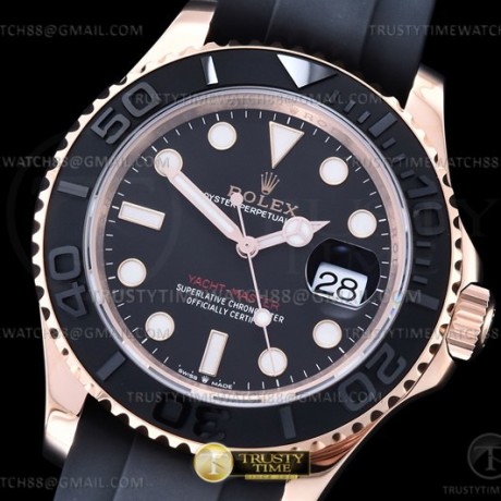 VS공장 롤렉스 요트마스터 40 신형 에버로즈골드금통 블랙다이얼 러버스트랩 3235 YachtMaster 126655 40mm RG/RU Blk VSF VS3235