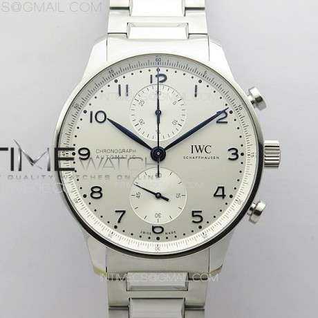 ZF공장(AF) IWC 포르투기저 화이트다이얼 브레이슬릿 Portuguese IW371617 ZF 1:1 Best Edition SS White Dial Blue Markers on SS Bracelet A96355