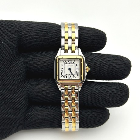 BV공장 까르띠에 팬더 22 옐로우골드콤비 화이트다이얼 브레이슬릿 Panthère 22mm BVF 1:1 Best Edition SS/YG White Dial on SS/YG Bracelet Ronda Quartz