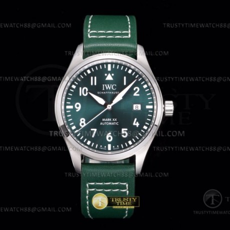 AO공장 IWC 마크20 스틸 그린다이얼 그린가죽스트랩 Mark XX IWC328201 SS/LE Green AOF Asia 2824
