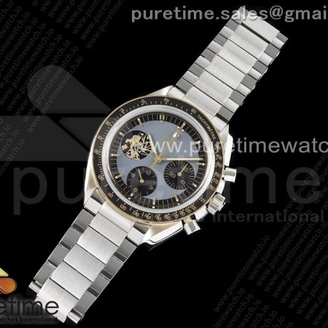 OM공장 오메가 스피드마스터 50주년 블랙다이얼 핸드와인딩무브 Speedmaster 50th Anniversary of The Moon Landing OMF Best Edition on SS Bracelet Manual Winding Chrono Movement