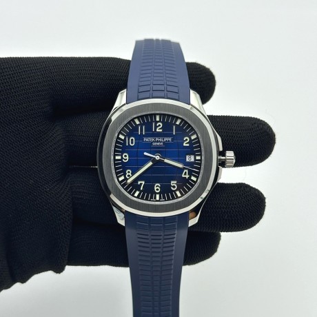 3K공장 파텍필립 아쿠아넛 5168 스틸 블루다이얼 러버스트랩 Aquanaut Ref.5168 SS/RU Blue/Num 3KF V3 Asia 330
