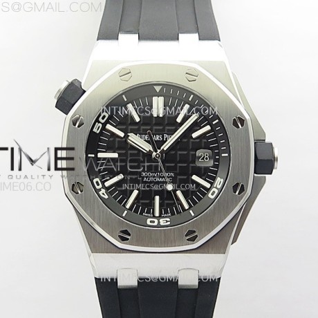ZF공장 오데마피게 로얄오크오프쇼어 다이버 15710 러버스트랩 Royal Oak Offshore 15710 ZF 1:1 Best Edition Black Dial on Rubber Strap 3120 Super Clone V2