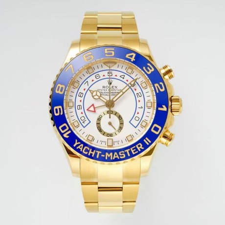 KF공장 롤렉스 요트마스터2 옐로우골드금통 화이트다이얼 브레이슬릿 YachtMaster II 116688 YG KF 1:1 Best Edition White Dial on YG Bracelet A7750