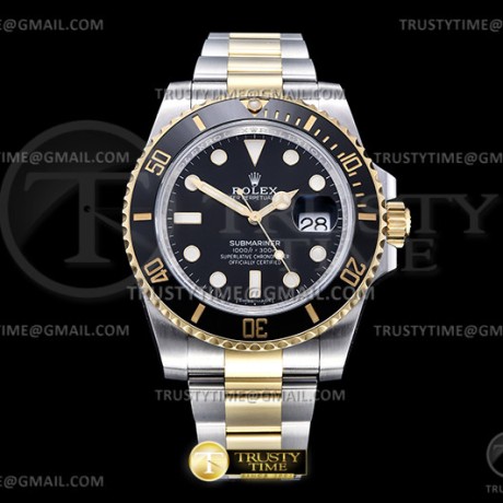 CLEAN공장 롤렉스 서브마리너 흑콤 116613LN 3135무브먼트 클린공장 CleanFactory Rolex Submariner Two Tone Black Dial 116613LN 클린
