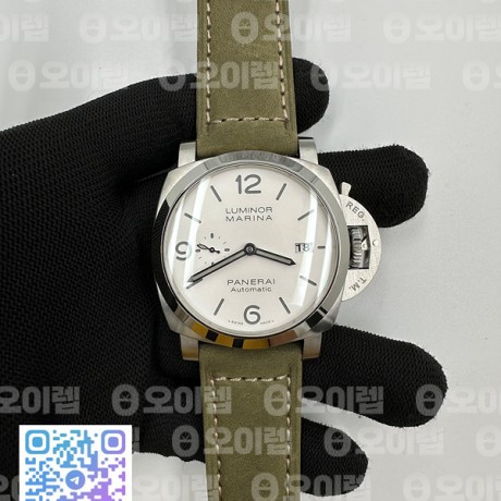 VS공장 파네라이 PAM1314 화이트다이얼 가죽스트랩 PAM1314 VSF 1:1 Best Edition White Dial on Brown Leather Strap P.9000 Super Clone