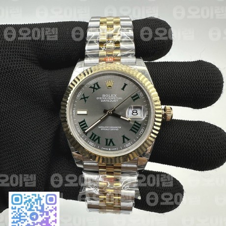 GM공장 롤렉스 데이저스트 41 옐로우골드콤비 포금 그레이다이얼 3235 DJ2 41mm Jub Flt 904L Wrp YG/SS Grey/Diam GMF A3235