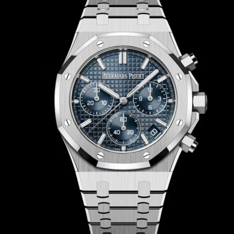 APS공장 오데마피게 로얄오크 크로노그래프 스틸 블루다이얼 브레이슬릿 26240 V2 Royal Oak Chrono 26240 SS APSF 1:1 Best Edition Blue Dial on SS Bracelet SA4401 Super Clone