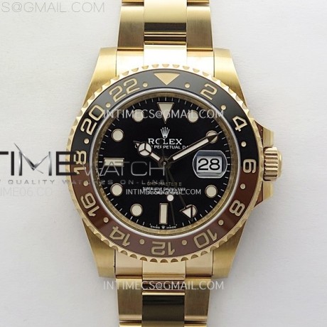 Clean공장 롤렉스 GMT마스터2 루트비어 금통 클린공장 GMT-Master II 126715 CHNR Clean 1:1 Best Edition on Black Dial RG Bracelet DD3285 CHS 클린