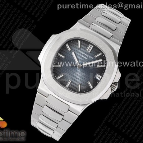 3K공장 파텍필립 노틸러스 그레이블루다이얼 브레이슬릿 Nautilus 5711/1A 3KF 1:1 Best Edition Gray Blue Textured Dial on SS Bracelet A324 Super Clone