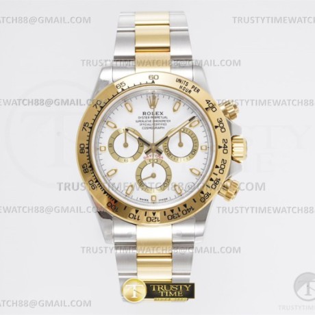 KING공장 롤렉스 스틸 데이토나 옐로우골드콤비 화이트다이얼 브레이슬릿 Daytona 116503 YG/SS Wht/Gold/Stk KING A4130