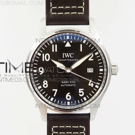 MK공장 IWC 파일럿 마크18  스틸 브라운다이얼 가죽스트랩 MARK XVIII ANTOINE DE SAINT EXUPÉRY IW327003 SS Brown Leather MIYOTA 9015