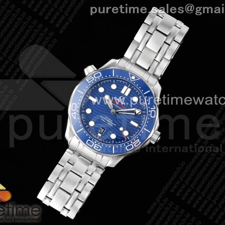 TWS공장 오메가 씨마스터 다이버 300M 스틸 블루다이얼 브레이슬릿 Seamaster Diver 300M TWS 1:1 Best Edition Blue Ceramic Blue Dial on SS Bracelet A8800