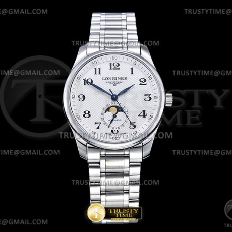 YL공장 론진 마스터컬렉션 문페이즈 스틸 화이트다이얼 브레이슬릿 Longines Master Moonphase SS/SS Wht/Num YLF A899
