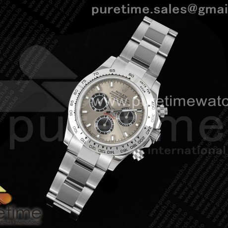 OM공장 롤렉스 스틸 데이토나 그레이다이얼 브레이슬릿 Daytona 116509 SS OMF Best Edition Gray/Black Dial on SS Bracelet A7750