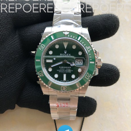 ZR공장 롤렉스 서브마리너 40 그린 3135 Submariner 116610 LV Green Ceramic ZRF 1:1 Best Edition on SS Bracelet VR3135