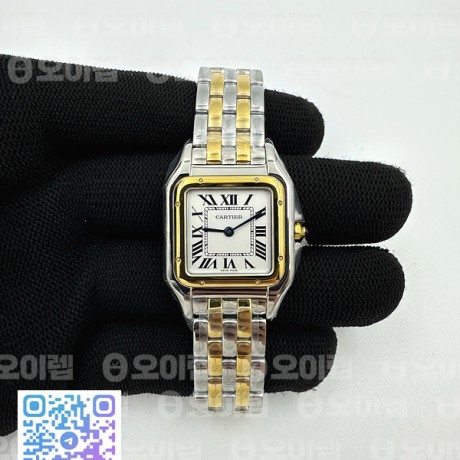 K11공장 까르띠에 팬더 레이디즈 27 옐로우골드콤비 화이트다이얼 브레이슬릿 Panthère Secrete Ladies 27mm SS/YG  White Dial on SS/YG Bracelet Ronda Quartz