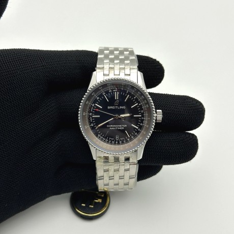 TF공장 38MM 브라이틀링 내비타이머 블랙다이얼 Navitimer 1 SS 38mm Black Bezel Black Dial on SS Bracelet A2824