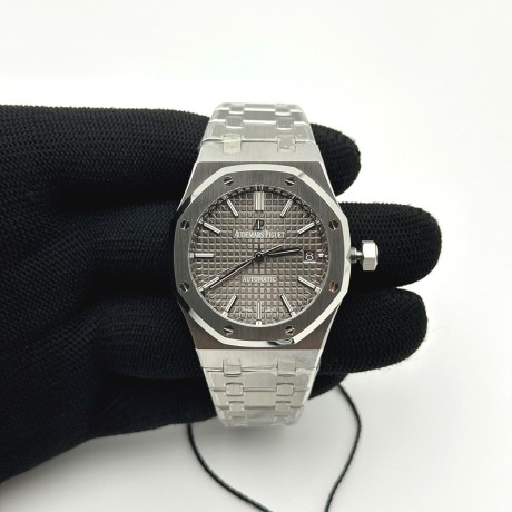 ZF공장 오데마피게 로얄오크 15450 그레이다이얼 브레이슬릿 Royal Oak 37mm 15450ST SS/SS Grey ZF A3120