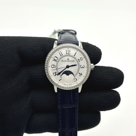 ZF공장 랑데뷰 화이트텍스쳐다이얼 가죽스트랩 Rendez-Vous Night & Day SS ZF 1:1 Best Edition White Textured Dial Diamonds Bezel on Blue Leather Strap A898