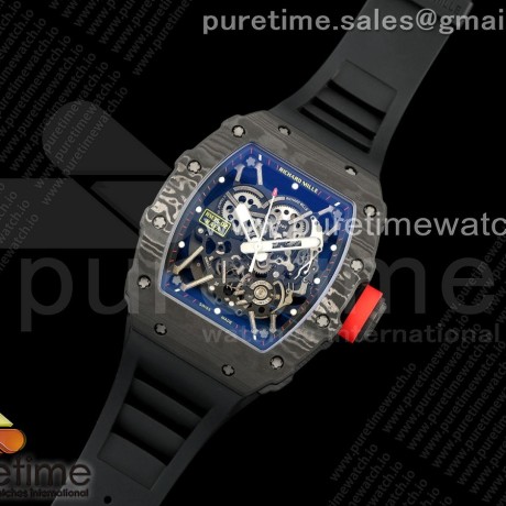 ZF공장 리차드밀 NTPT풀카본 RM035-02 블랙러버스트랩 V6 RM035-02 NTPT ZF 1:1 Best Edition Skeleton Dial on Black Rubber Strap RMAL1 Super Clone V6