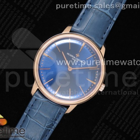 KZ공장 패트리모니 칼라트라바 로즈골드 금통 블루다이얼 블루가죽스트랩 Patrimony Calatrava RG Blue Dial on Blue Leather Strap MIYOTA 9015