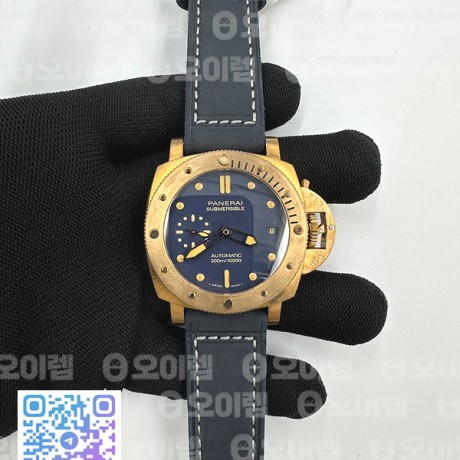 VS공장 파네라이 PAM1074 섭머저블 블루다이얼 블루가죽스트랩 PAM 1074 Submersible Bronzo 42mm BR/LE Brn VSF P900
