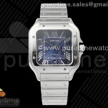 AF공장 까르띠에 산토스 라지 블루다이얼 브레이슬릿 Santos de Cartier 40mm SS AF 1:1 Best Edition Blue Dial on SS SmartLinks Bracelet MIYOTA 9015