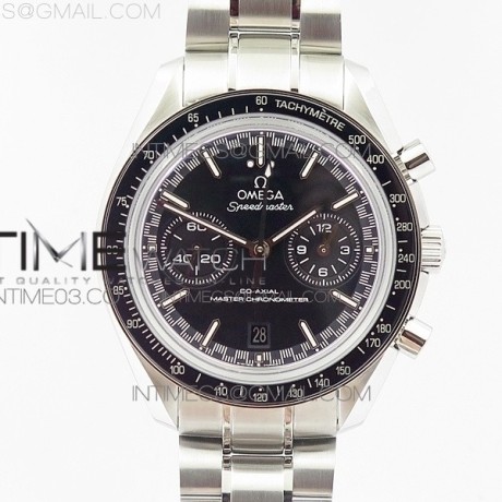 OM공장 오메가 스피드마스터 문워치 스틸 블랙다이얼 실버핸즈셋 브레이슬릿 SPEEDMASTER MOONWATCH SS BLACK DIAL SILVER HANDSET ON SS BRACELET A9900