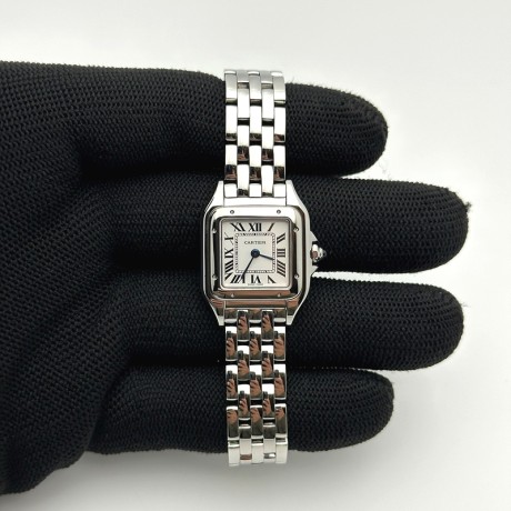 K11공장 까르띠에 팬더 레이디즈 22 스틸 화이트다이얼 브레이슬릿 Panthère Secrete Ladies 22mm SS White Dial on SS Bracelet Ronda Quartz